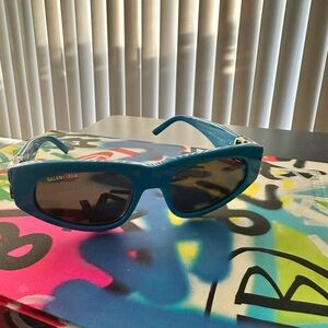 Balenciaga Teal Sunglasses